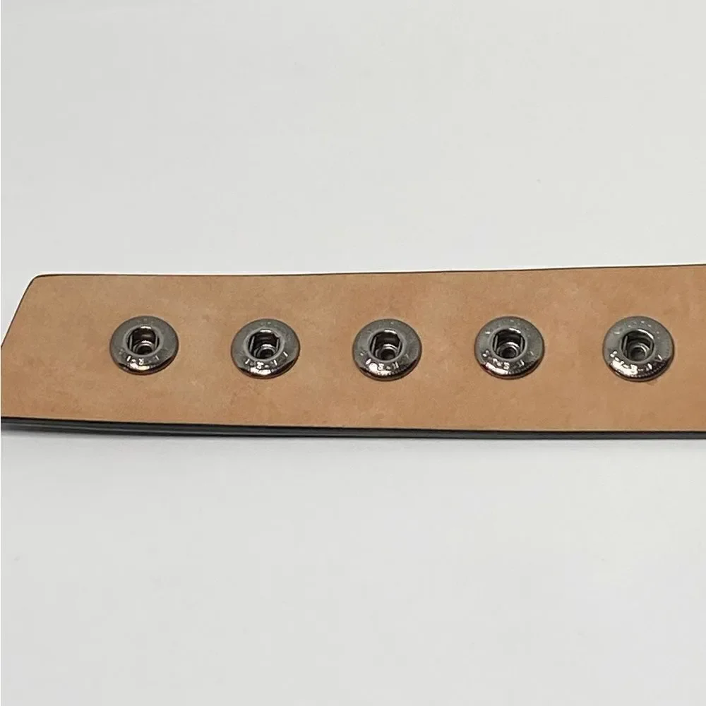 Akris Logo Press Stud Thin Leather Belt size 34(FR)